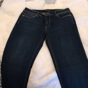 Dark wash boot cut jeans